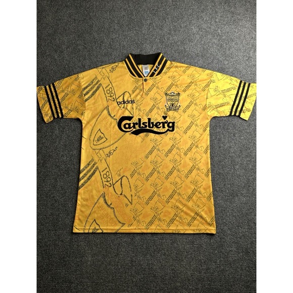 Mens Soccer Jersey Adidas Liverpool FC Carlsberg Away 1994-96, Size XL